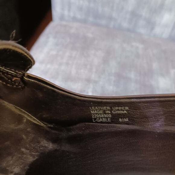 Franco Sarto Gable patent leather brown metallic heeled loafers. Size 8M - Picture 6 of 7